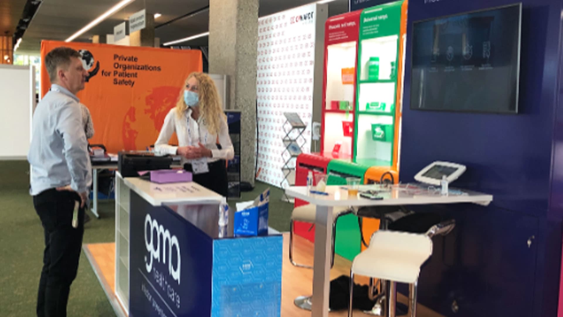 GAMA team member at ICPIC stand