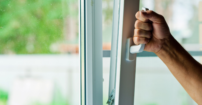 hand opening window
